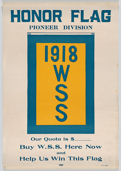 Honor Flag, Anonymous, Commercial color lithograph 