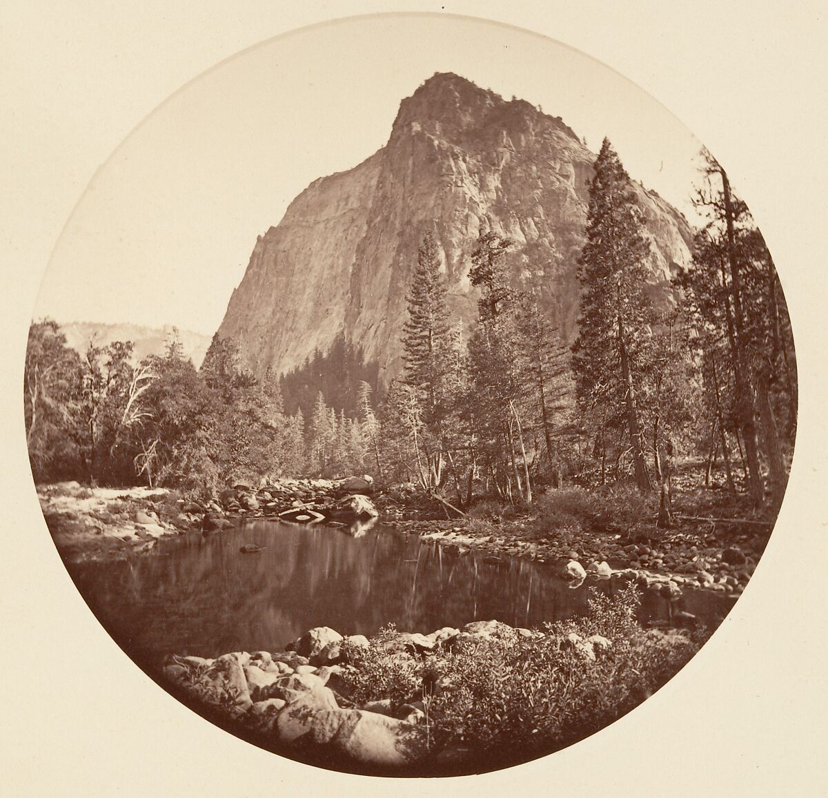 [Yosemite National Park, California], Carleton E. Watkins (American, 1829–1916), Albumen silver print from glass negative 