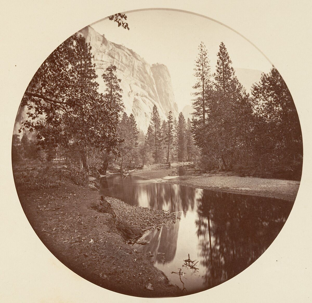 [Yosemite National Park, California], Carleton E. Watkins (American, 1829–1916), Albumen silver print from glass negative 