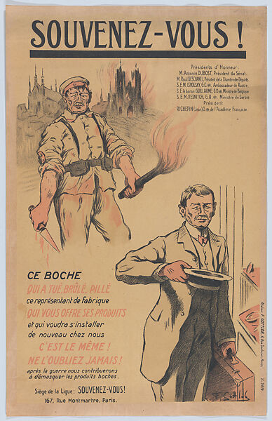 Souvenez-Vous!, Fernand Louis Gottlob (French, Paris 1873–1935), Commercial color lithograph 