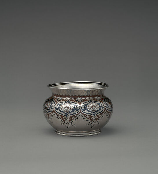 Tea and Coffee Set, Tiffany &amp; Co. (1837–present), Silver, copper, niello, and ivory, American