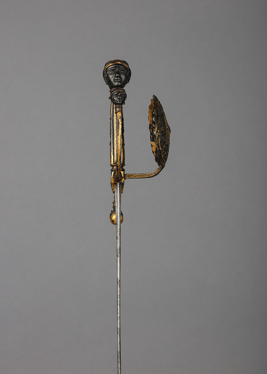 Sword, Steel, gold, silver, hilt, Italian; blade, French