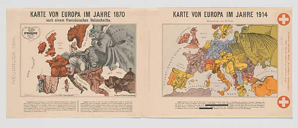 Karte von Europa im jahre 1870 / Karte von Europa im jahre 1914