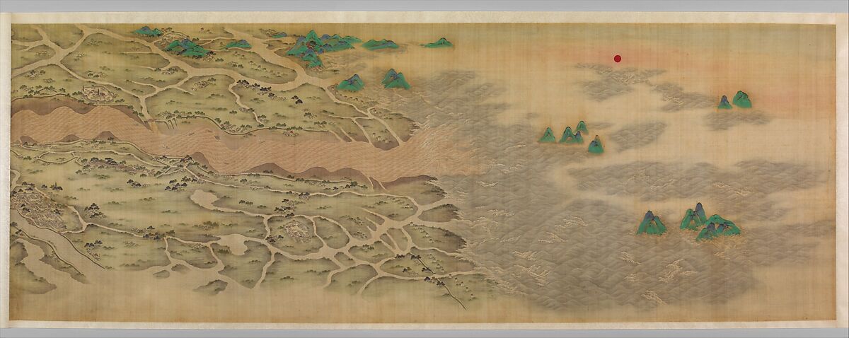 Ten Thousand Miles along the Yellow River, Unidentified artist Chinese, active late 17th–early 18th century, Two handscrolls; ink, color, and gold on silk, China