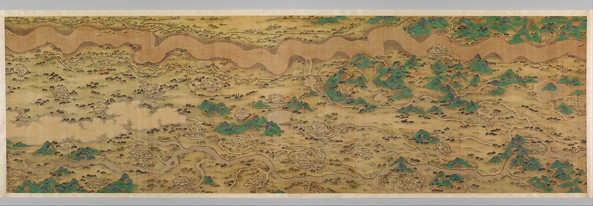 Ten Thousand Miles along the Yellow River, Unidentified artist Chinese, active late 17th–early 18th century, Two handscrolls; ink, color, and gold on silk, China