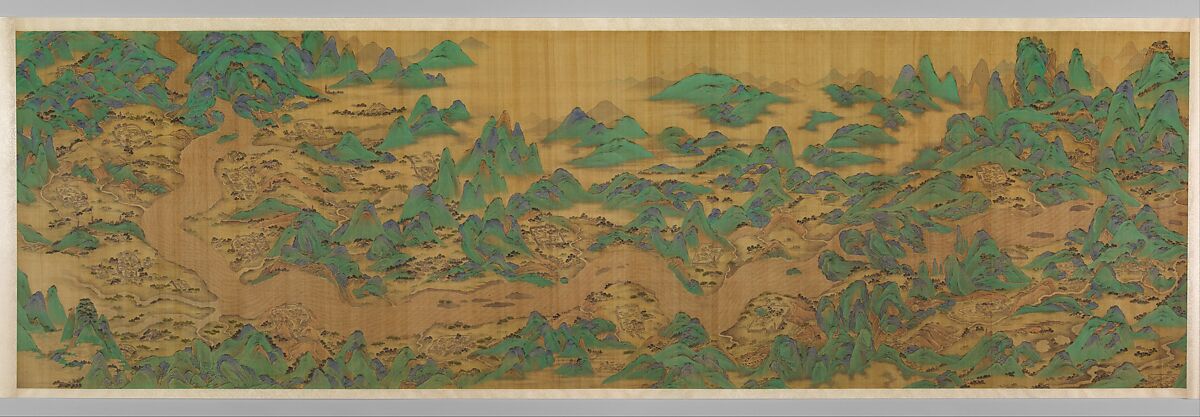 Ten Thousand Miles along the Yellow River, Unidentified artist Chinese, active late 17th–early 18th century, Two handscrolls; ink, color, and gold on silk, China