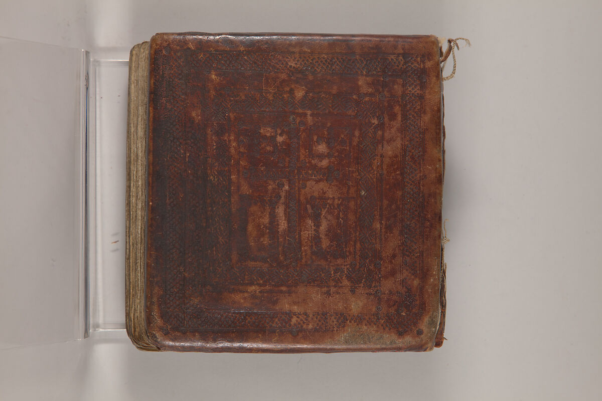 Arganonä Maryam (The Organ of Mary) prayer book, Attributed to Baselyos, also known as "The Ground Hornbill Master" (active late 17th century, Lasta region, Ethiopia), Parchment, pigment ink, wood, leather, fiber