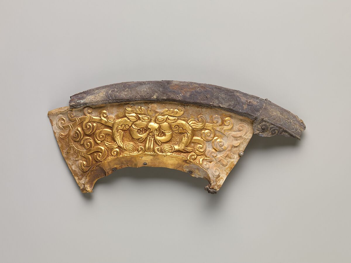 Saddle Pommel, Gold foil and silver, China (Xinjiang Autonomous Region, Central Asia) 