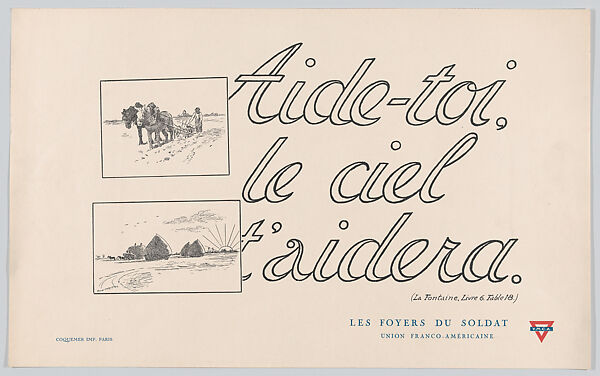 Aide-toi, le ciel t'aidera, Fred Christol (French), Commercial color lithograph 