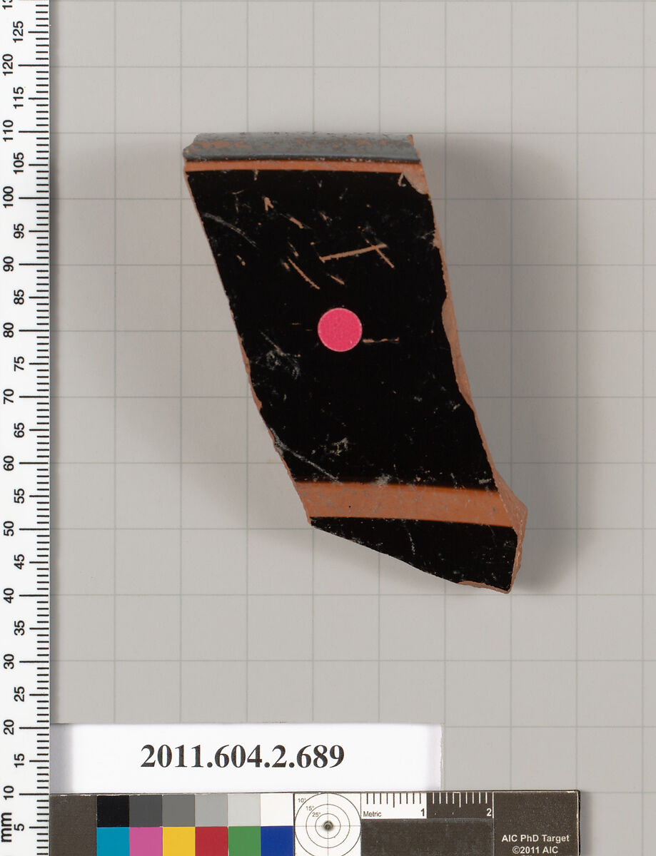 Terracotta fragment of a calyx-krater (bowl for mixing wine and water), Terracotta, Greek, Attic