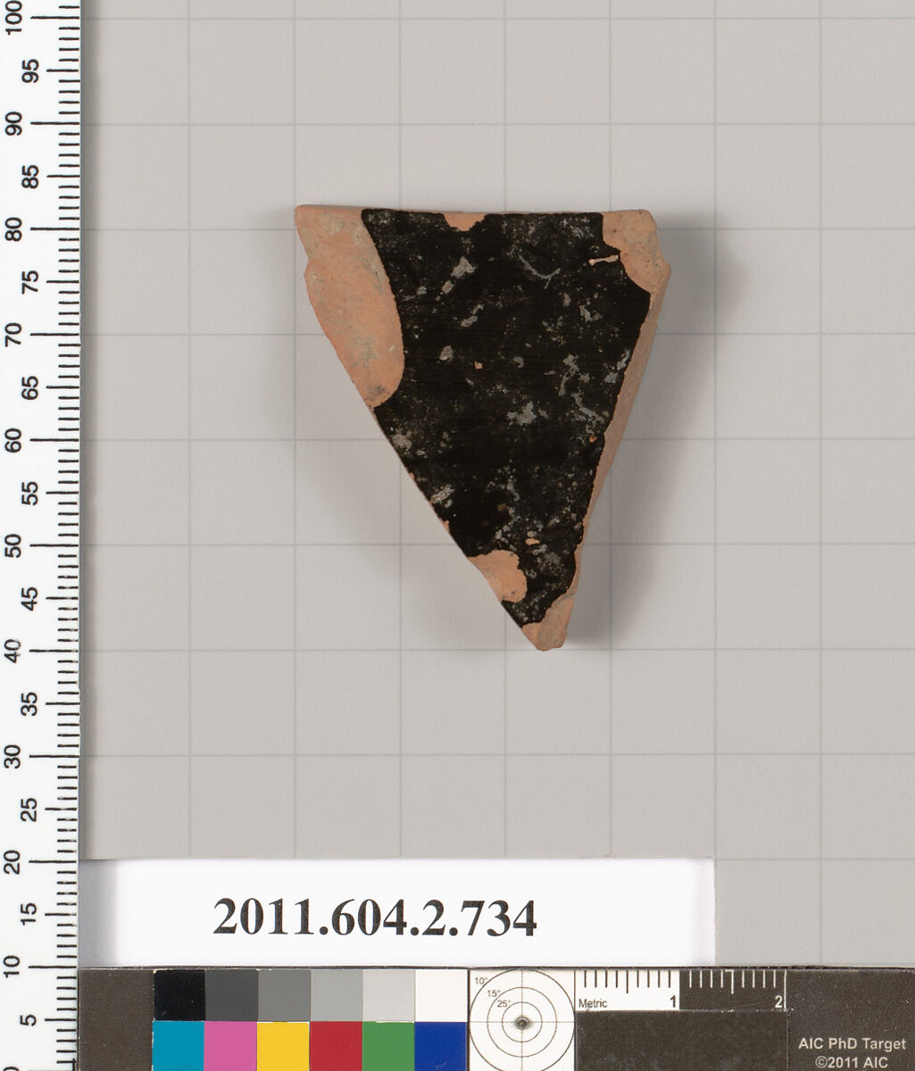 Terracotta fragment of a calyx-krater (bowl for mixing wine and water), Terracotta, Greek, Attic