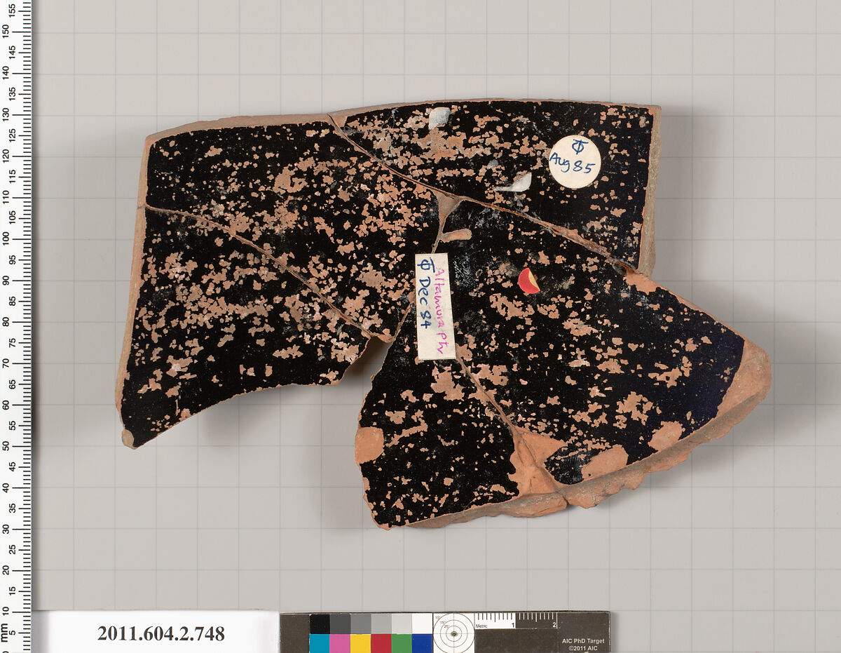 Terracotta fragment of a calyx-krater (bowl for mixing wine and water), Attributed to the Altamura Painter [DvB], Terracotta, Greek, Attic