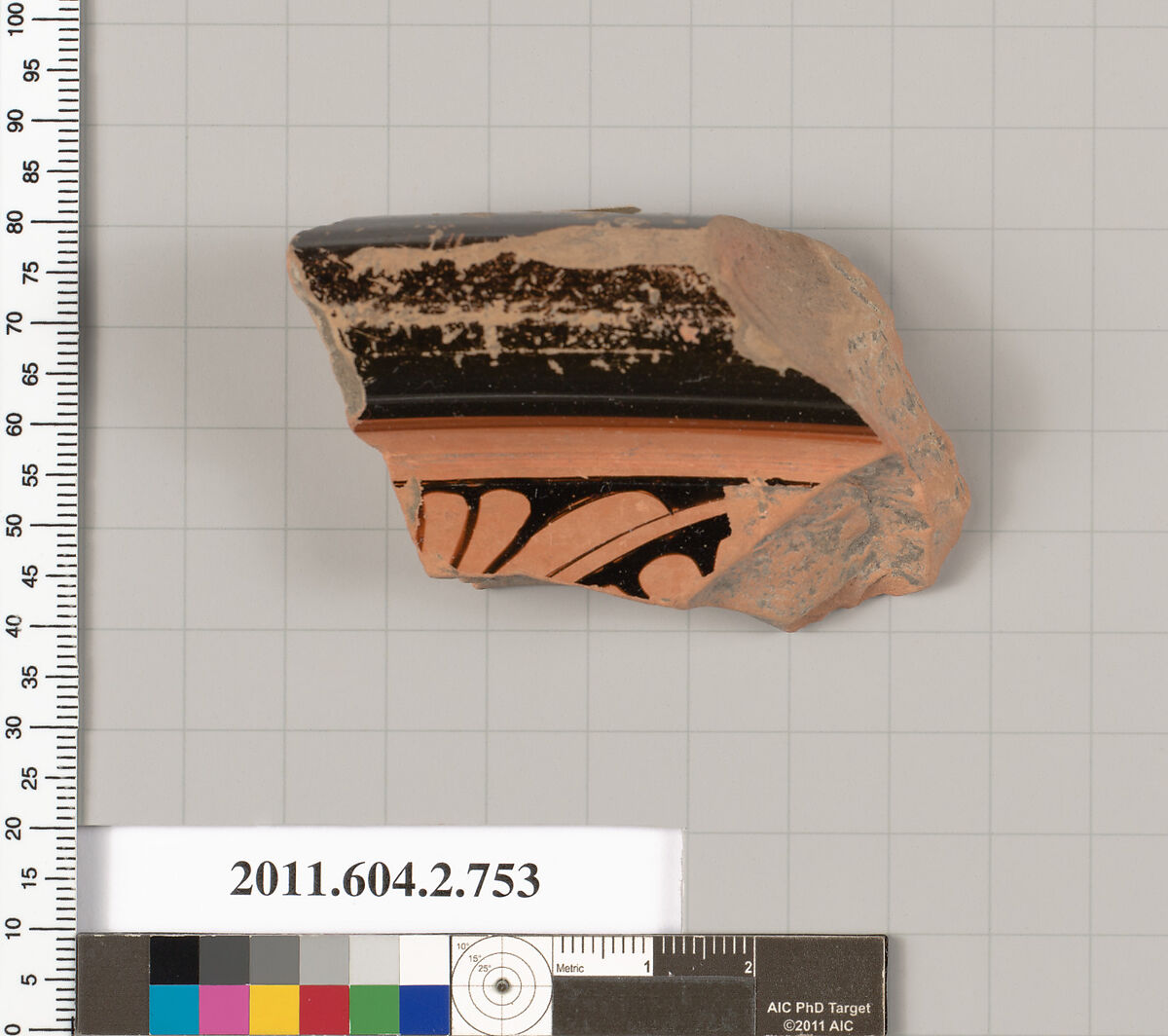 Terracotta fragment of a calyx-krater (bowl for mixing wine and water), Terracotta, Greek, Attic 