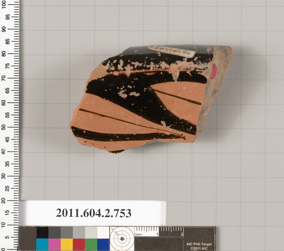 Terracotta fragment of a calyx-krater (bowl for mixing wine and water), Terracotta, Greek, Attic
