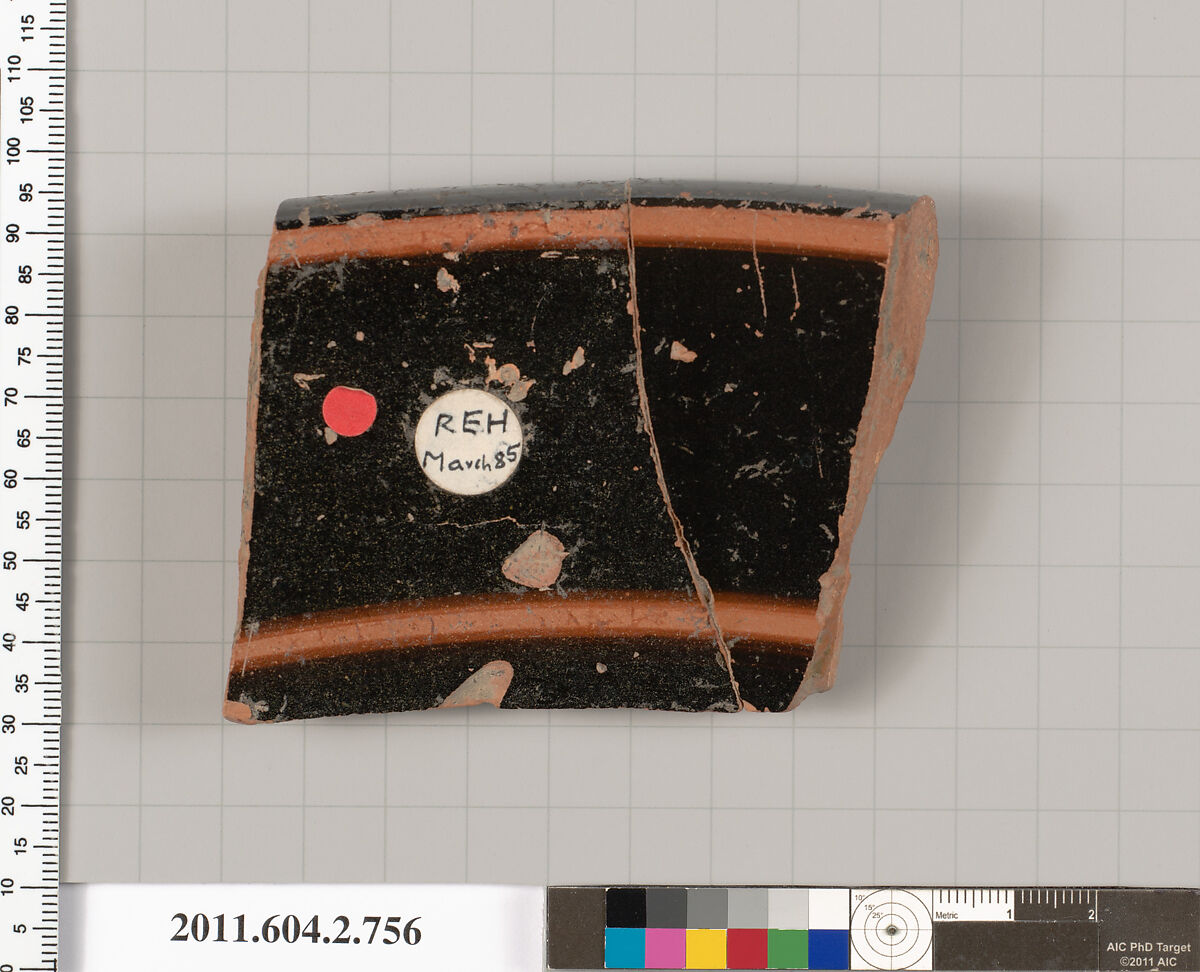 Terracotta fragment of a calyx-krater (bowl for mixing wine and water), Terracotta, Greek, Attic