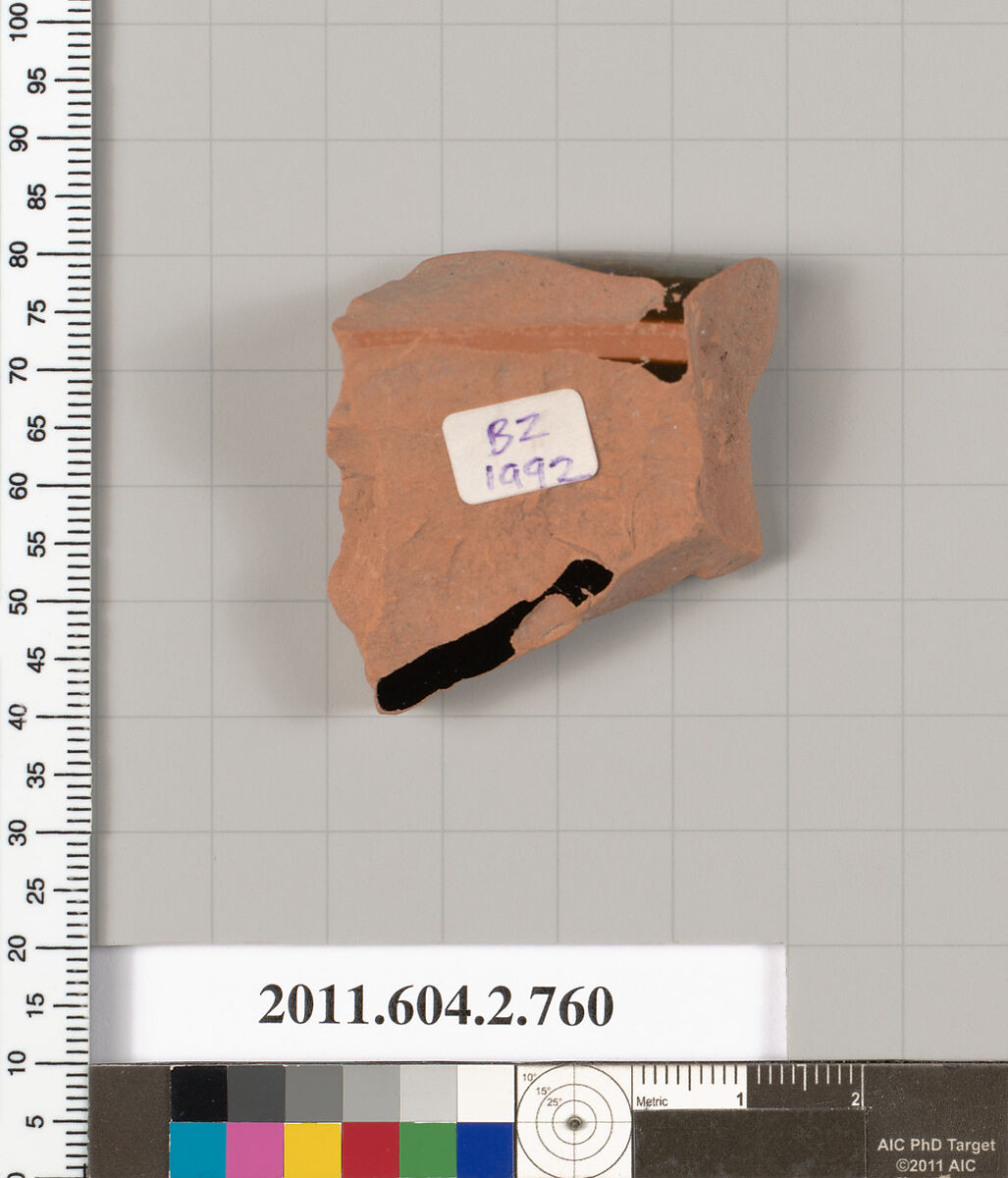 Terracotta fragment of a calyx-krater (bowl for mixing wine and water), Terracotta, Greek, Attic