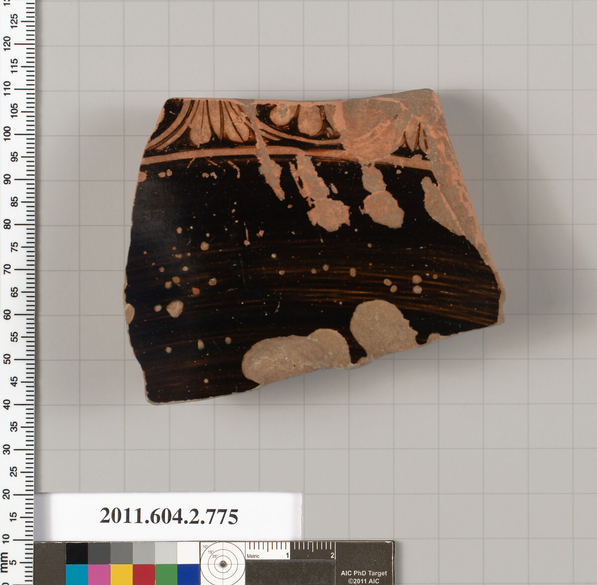 Terracotta fragment of a calyx-krater (bowl for mixing wine and water), Terracotta, Greek, Attic 