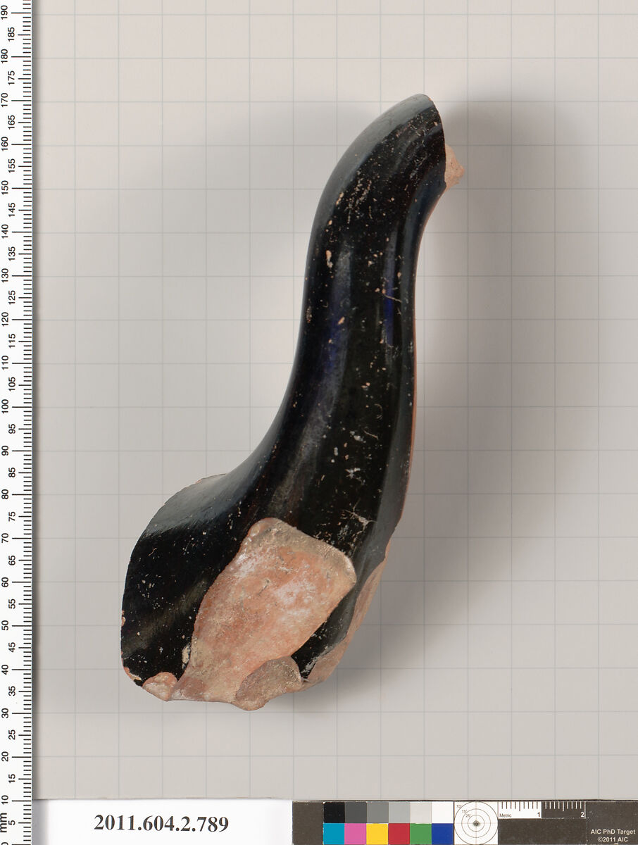 Terracotta fragment of a calyx-krater (bowl for mixing wine and water), Terracotta, Greek, Attic