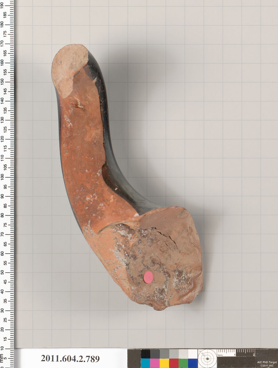 Terracotta fragment of a calyx-krater (bowl for mixing wine and water), Terracotta, Greek, Attic