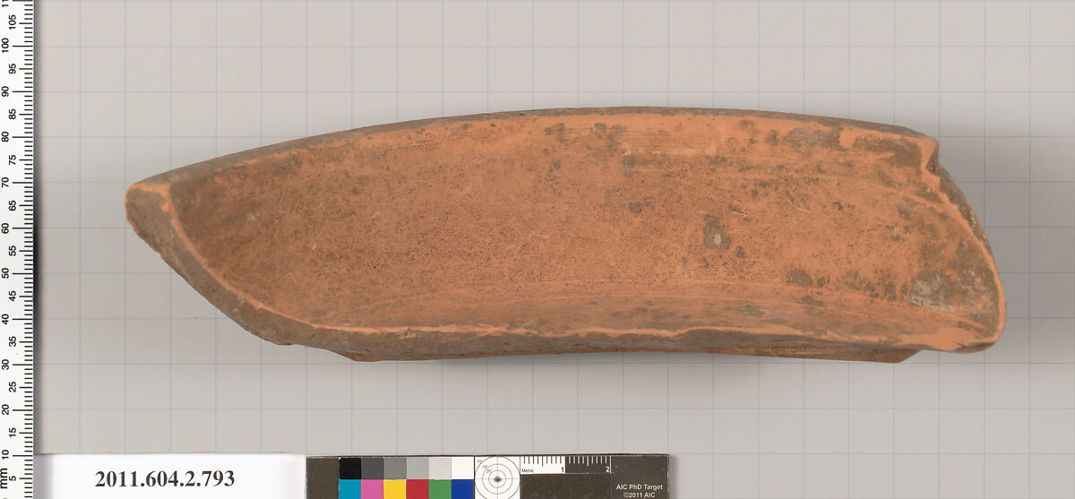Terracotta fragment of a calyx-krater (bowl for mixing wine and water), Terracotta, Greek, Attic