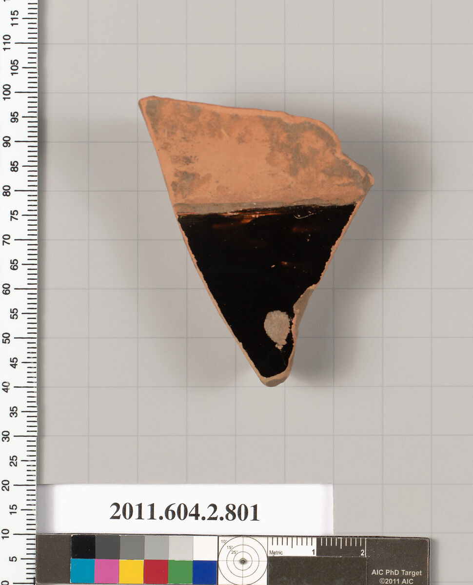 Terracotta fragment of a calyx-krater (bowl for mixing wine and water), Terracotta, Greek, Attic 