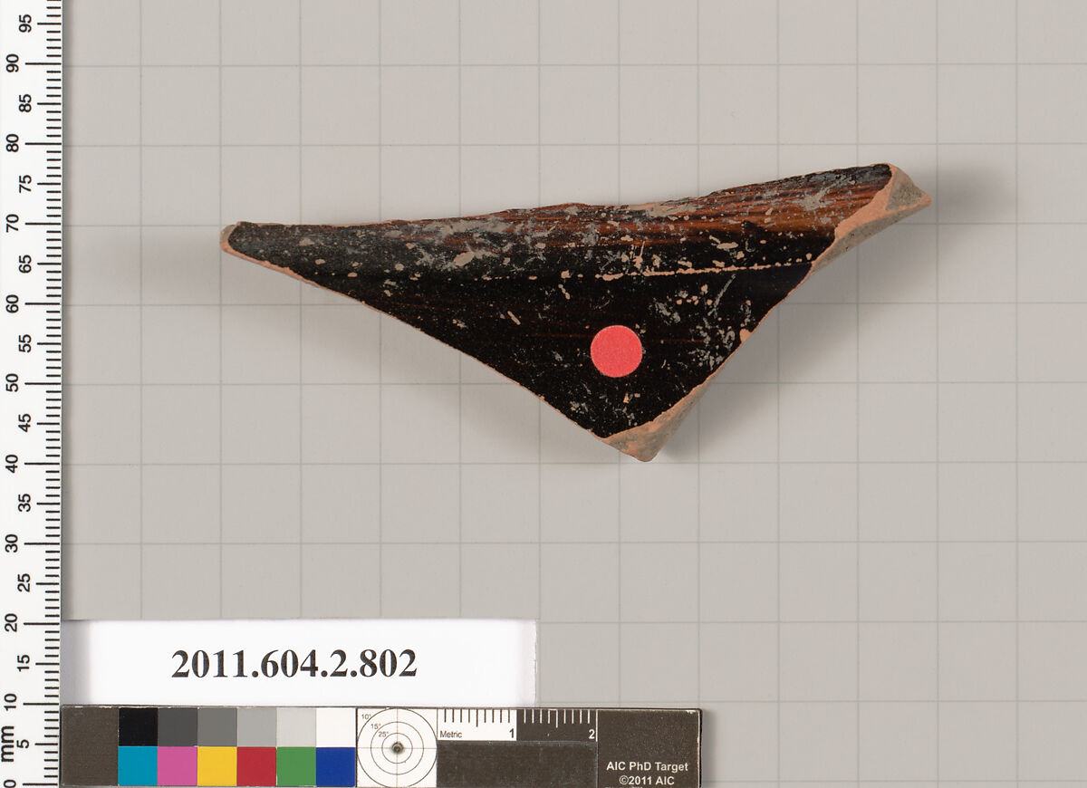 Terracotta fragment of a calyx-krater (bowl for mixing wine and water), Terracotta, Greek, Attic