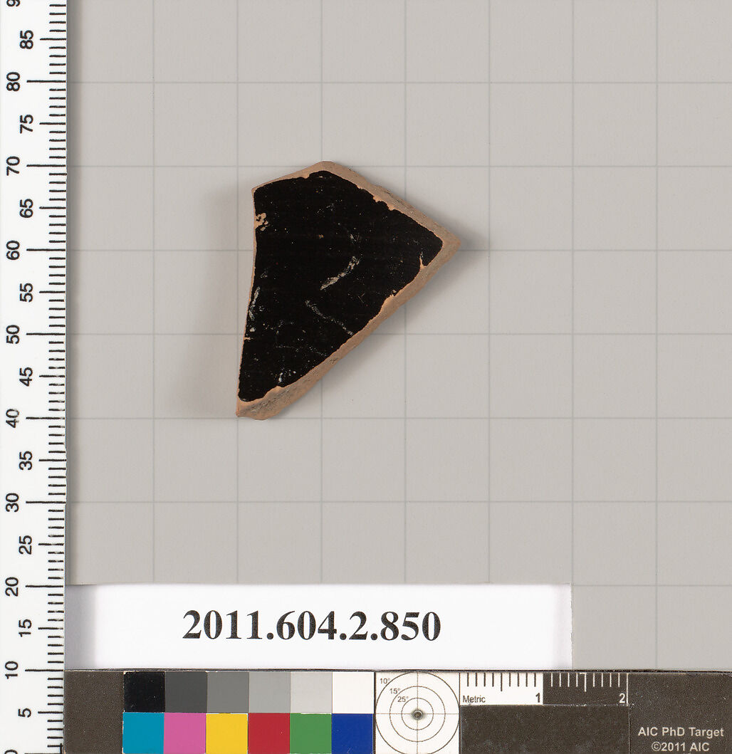 Terracotta fragment of a bell-krater (bowl for mixing wine and water), Terracotta, Greek, Attic