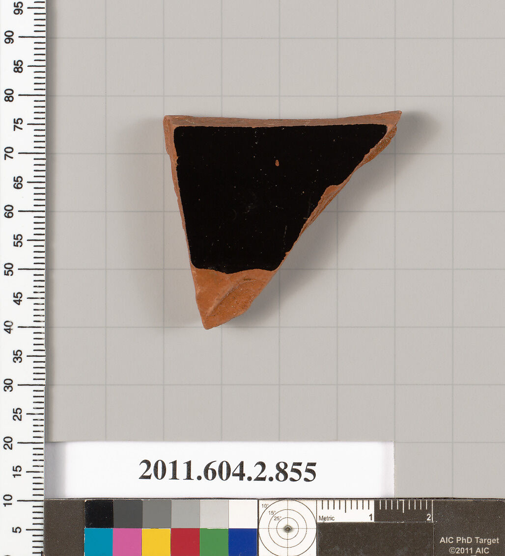 Terracotta fragment of a bell-krater (bowl for mixing wine and water), Terracotta, Greek, Attic