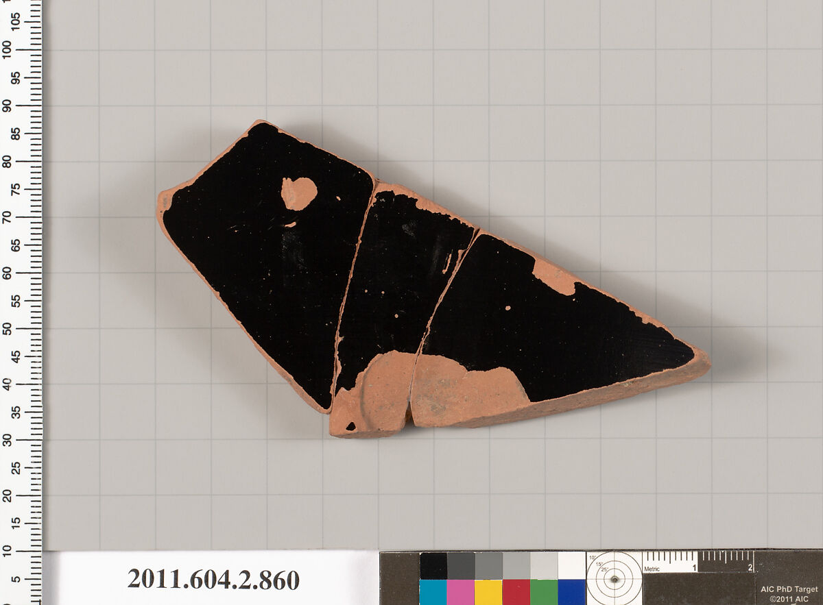 Terracotta fragment of a bell-krater (bowl for mixing wine and water), Terracotta, Greek, Attic