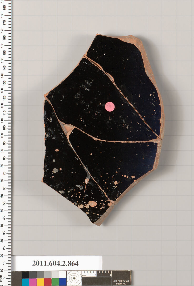 Terracotta fragment of a bell-krater (bowl for mixing wine and water), Terracotta, Greek, Attic