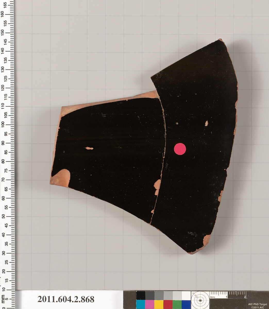 Terracotta fragment of a bell-krater (bowl for mixing wine and water), Terracotta, Greek, Attic