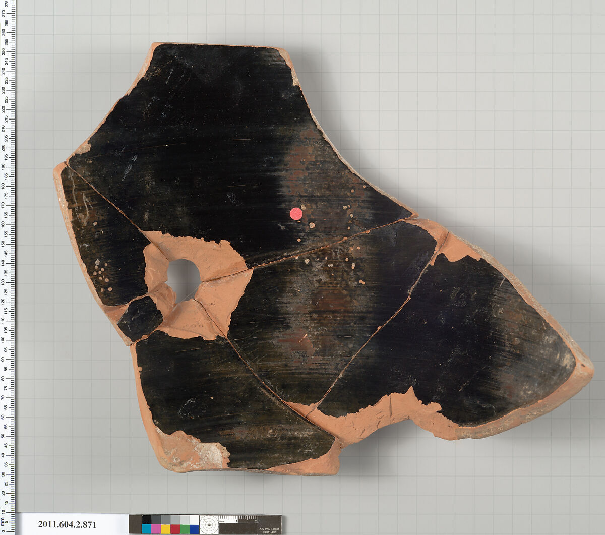 Terracotta fragment of a bell-krater (bowl for mixing wine and water), Terracotta, Greek, Attic