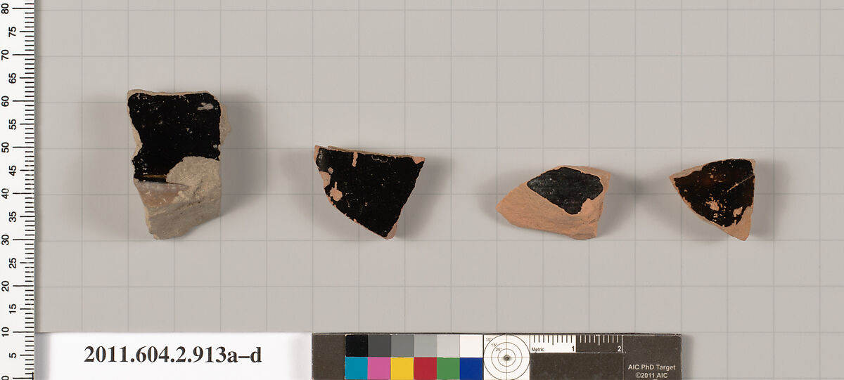 Terracotta fragments of bell-kraters (bowls for mixing wine and water)?, Terracotta, Greek, Attic