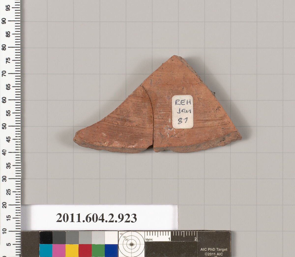 Terracotta fragment of a hydria: kalpis (water jar), Terracotta, Greek, Attic