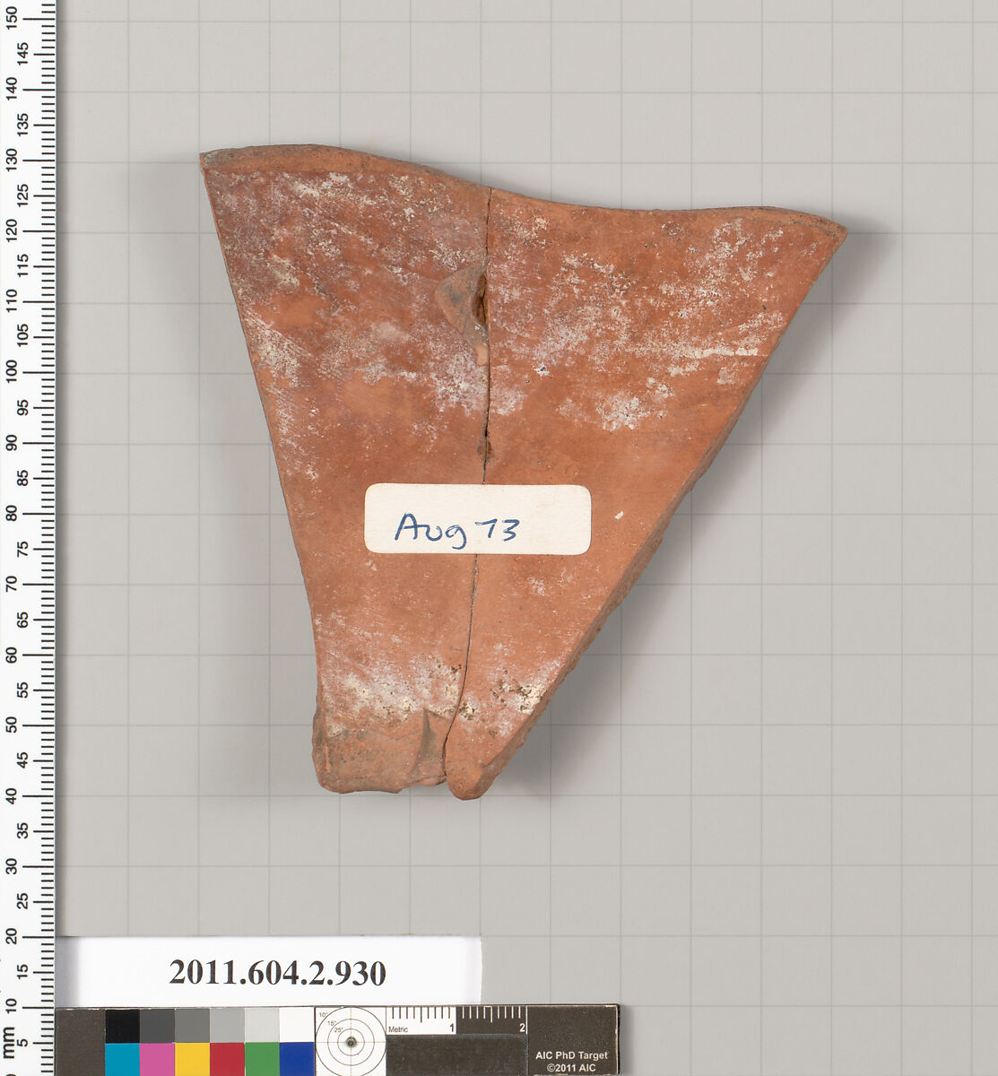 Terracotta fragment of a hydria: kalpis (water jar), Terracotta, Greek, Attic