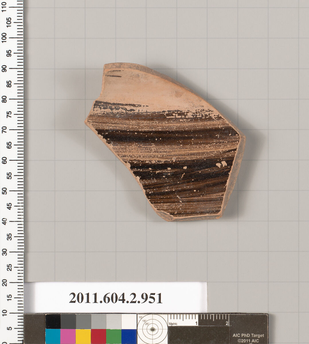 Terracotta fragment of an oinochoe (jug), Terracotta, Greek, Attic