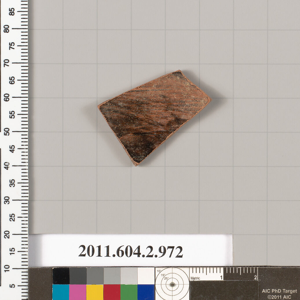 Terracotta fragment of an oinochoe (jug), Terracotta, Greek, Attic
