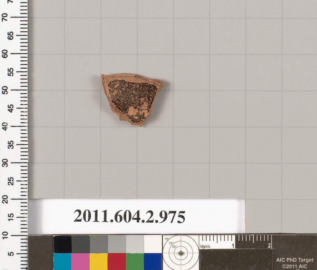 Terracotta fragment of an oinochoe (jug), Terracotta, Greek, Attic