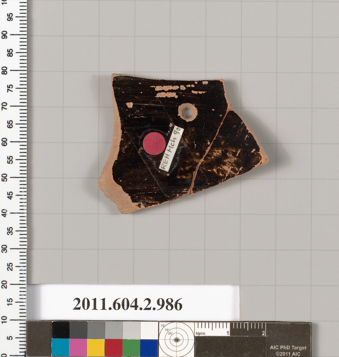 Terracotta fragment of an oinochoe (jug), Terracotta, Greek, Attic