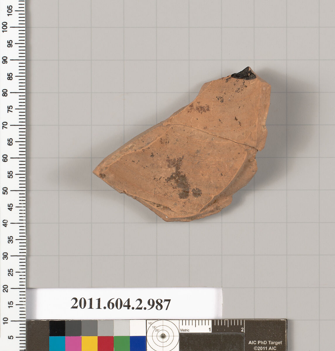 Terracotta fragment of an oinochoe (jug), Terracotta, Greek, Attic