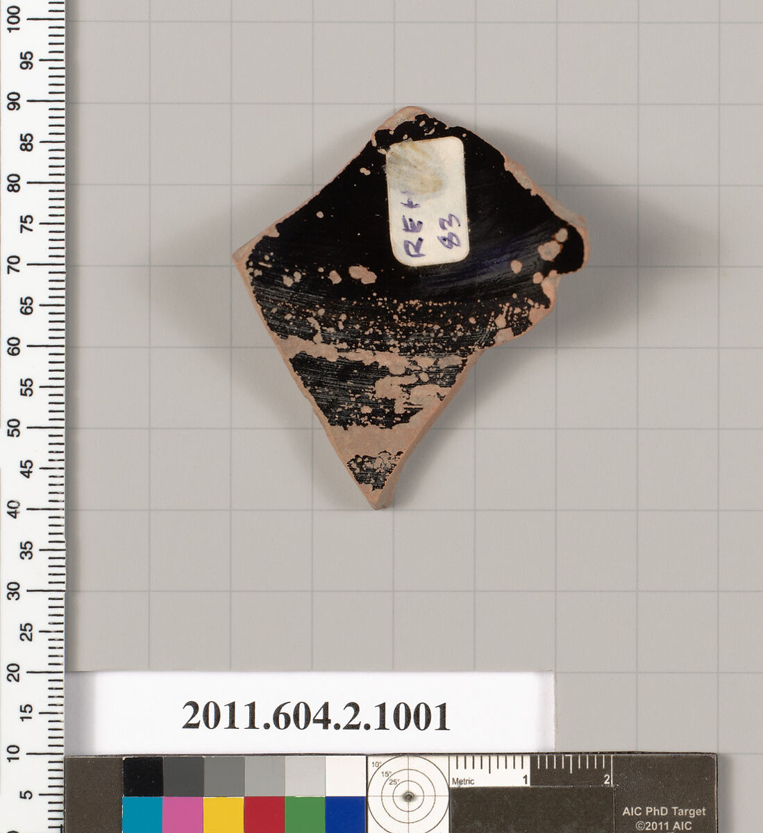 Terracotta fragment of an oinochoe: chous (jug), Terracotta, Greek, Attic