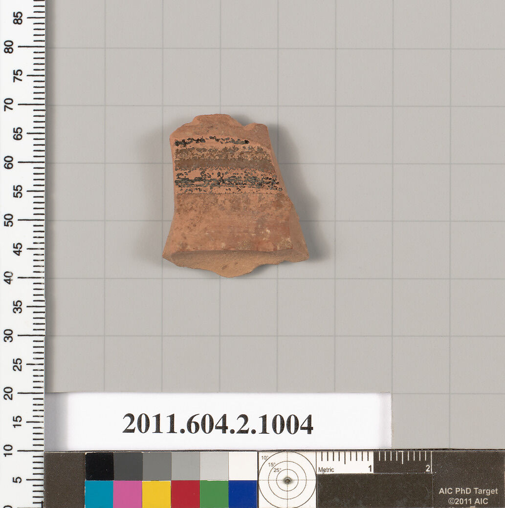 Terracotta fragment of an oinochoe (jug), Terracotta, Greek, Attic