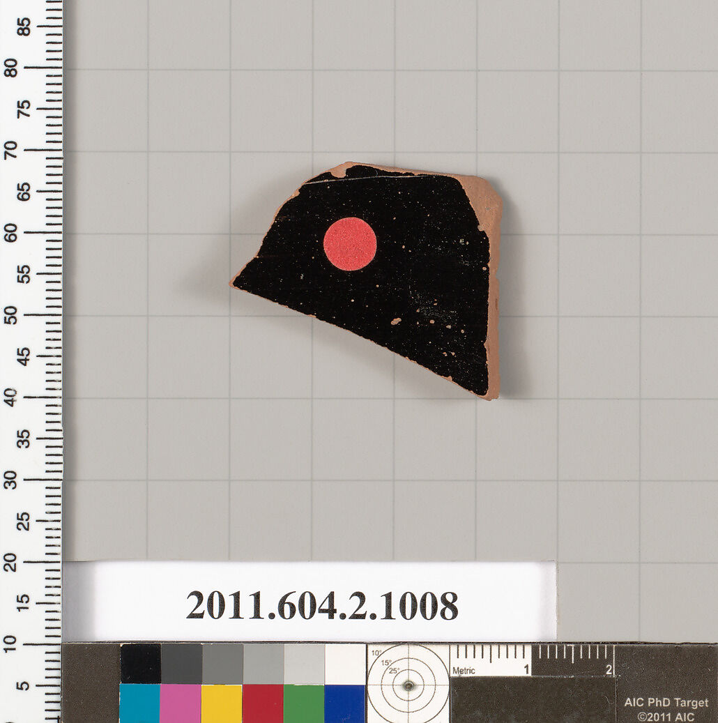 Terracotta fragment of an oinochoe (jug), Terracotta, Greek, Attic
