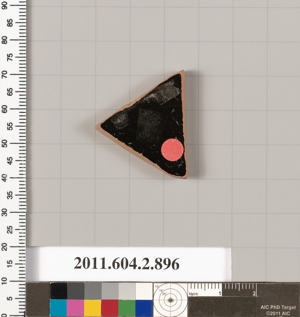 Terracotta fragment of a bell-krater (bowl for mixing wine and water), Terracotta, Greek, Attic