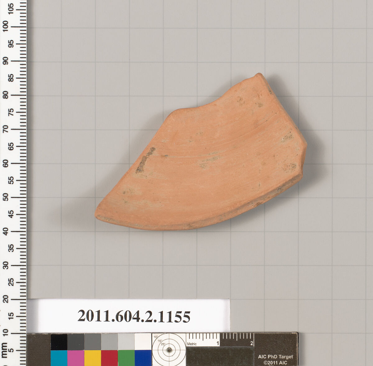 Terracotta fragment of an oinochoe (jug)?, Terracotta, Greek, Attic