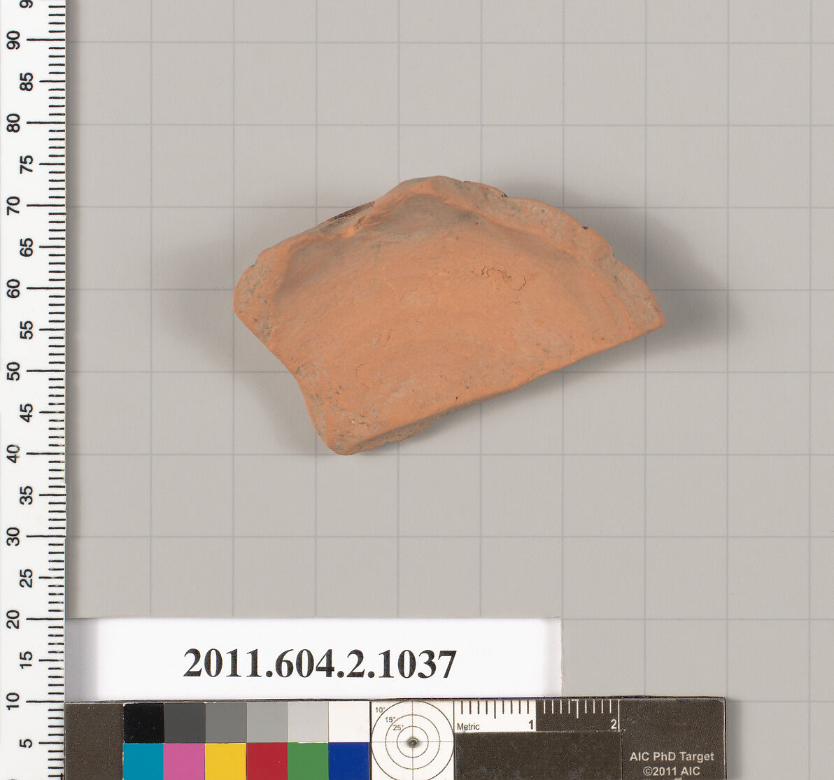 Terracotta fragment of an oinochoe (jug), Terracotta, Greek, Attic