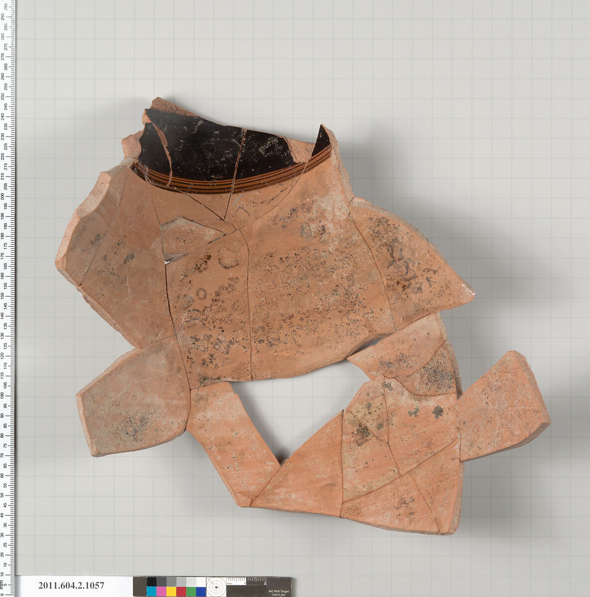 Terracotta fragment of a pelike (jar), Terracotta, Greek, Attic