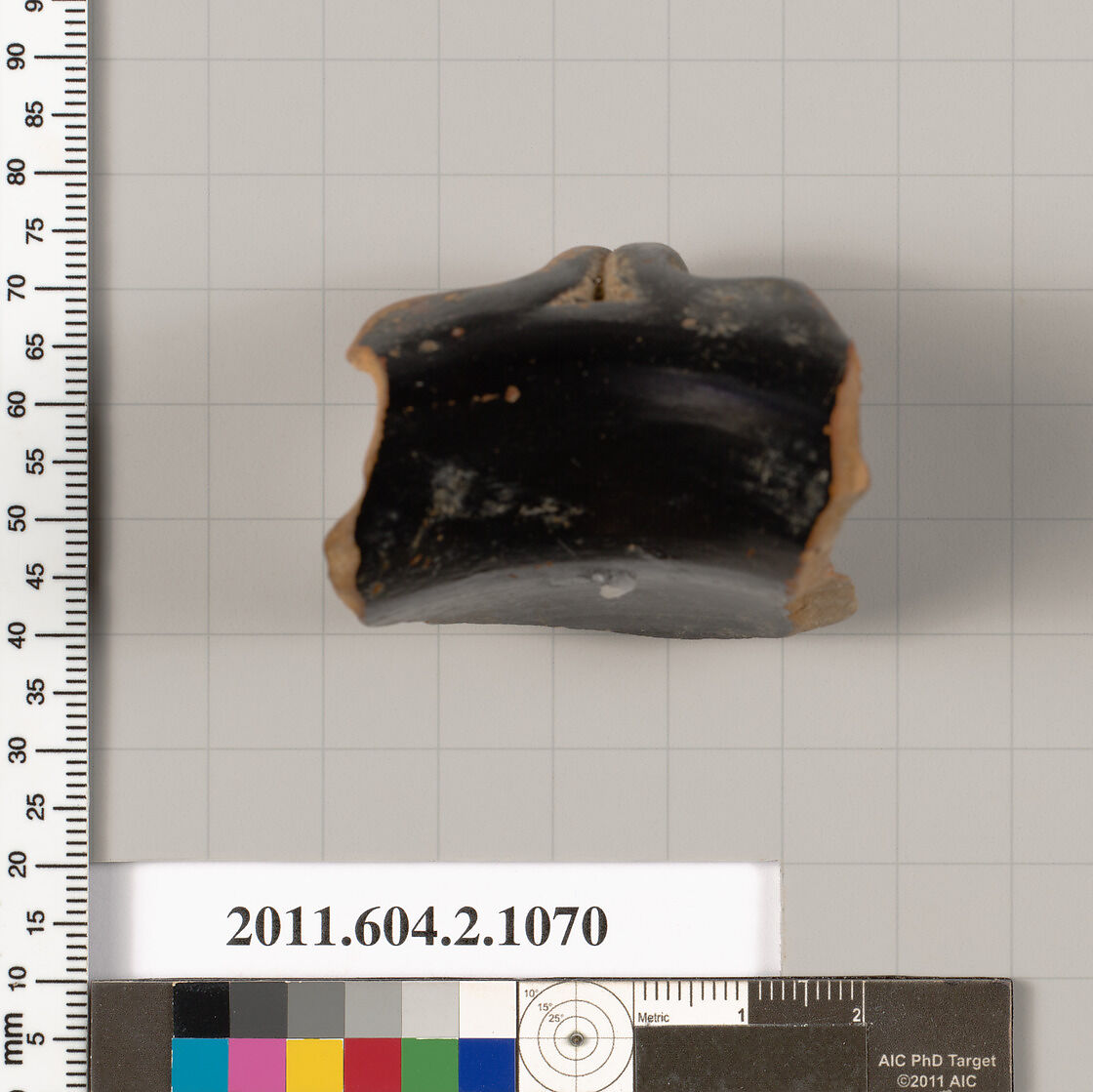 Terracotta fragments of a mug, oinochoe, shape 8, Terracotta, Greek, Attic