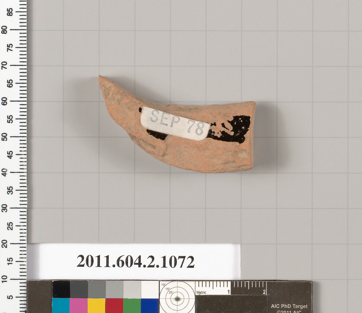 Terracotta fragment of an oinochoe (jug), Terracotta, Greek, Attic