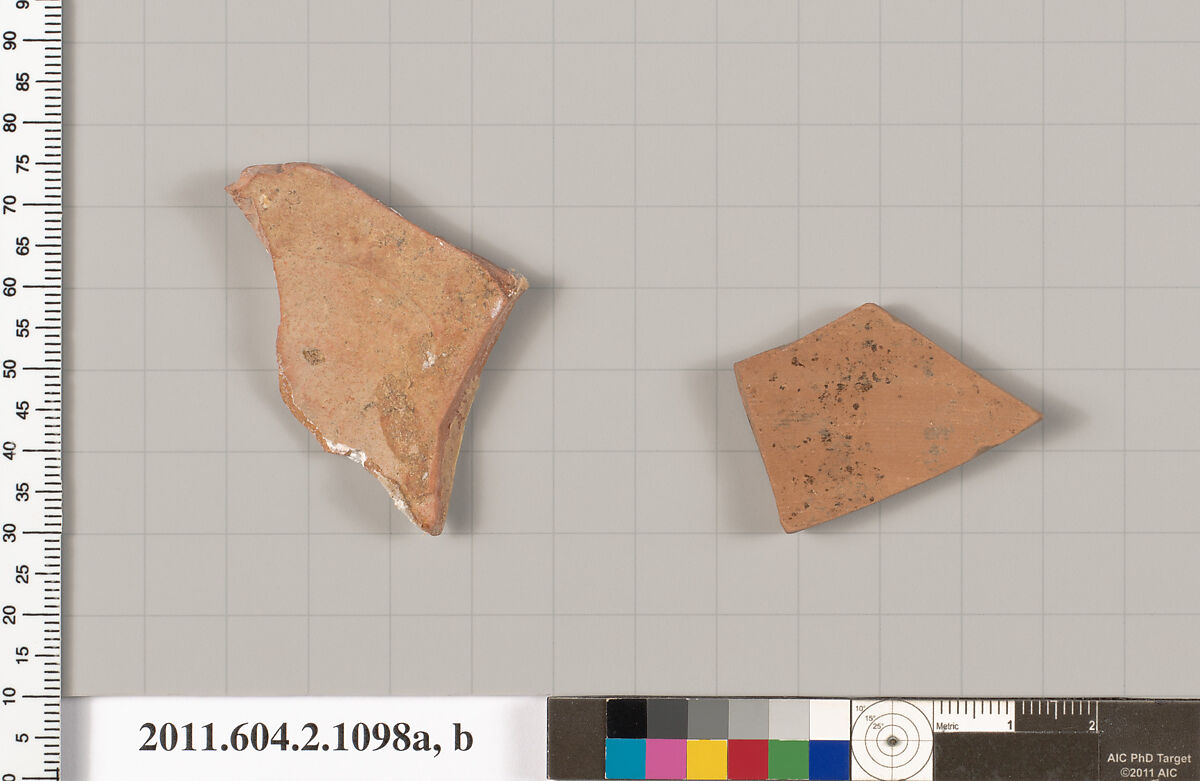 Terracotta fragments of lekythoi (oil flasks), Terracotta, Greek, Attic